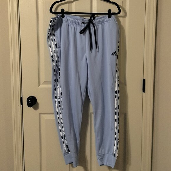 Adidas Essentials Warm-Up Slim Tapered 3-Stripes Track Pants - Picture 1 of 4